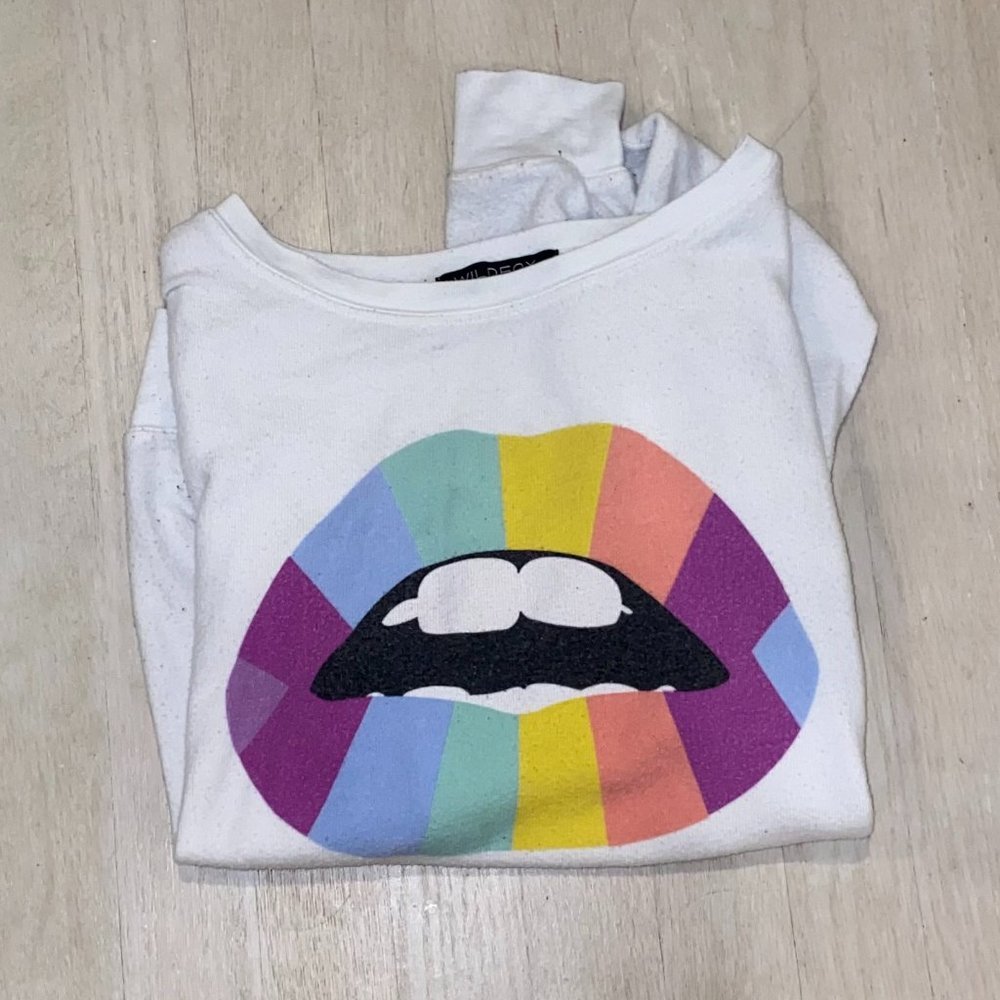 Wildfox Rainbow Lip Sweater